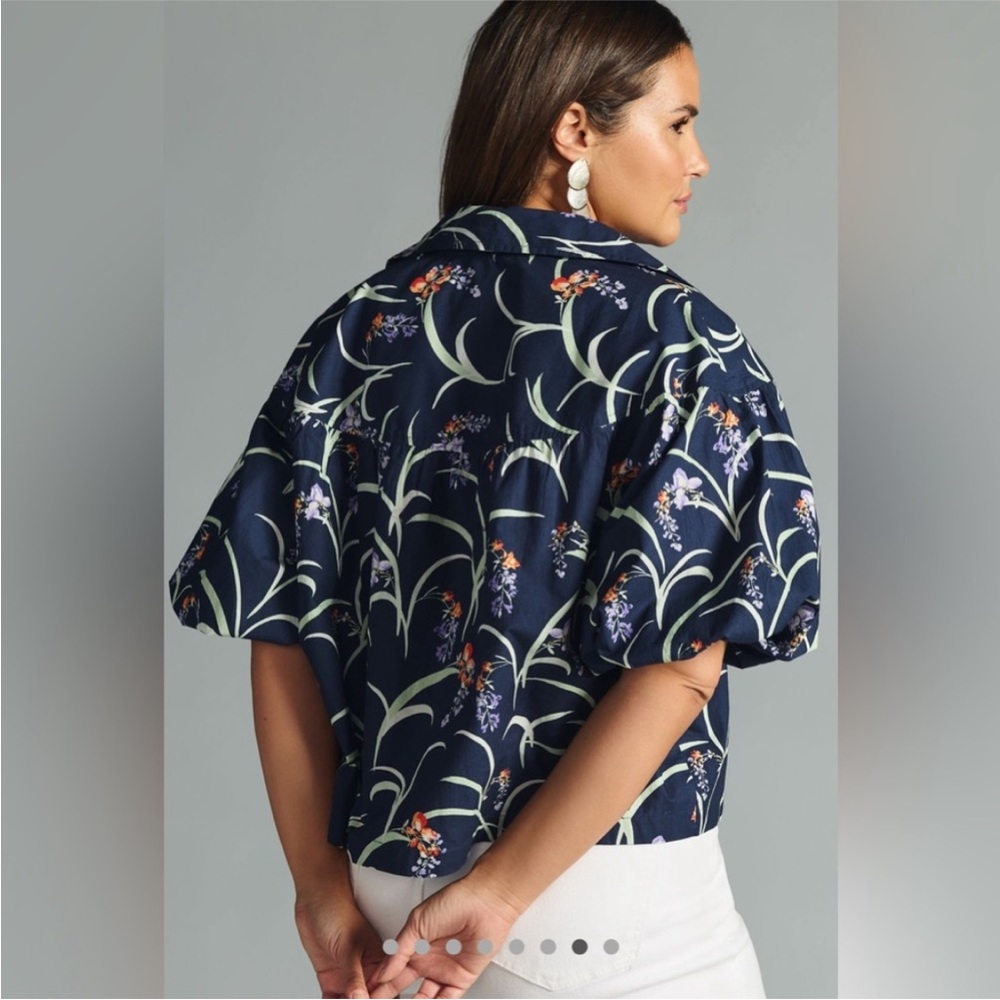 Anthropologie Maeve The Zooey Bubble-Sleeve Blouse - Picture 6 of 12